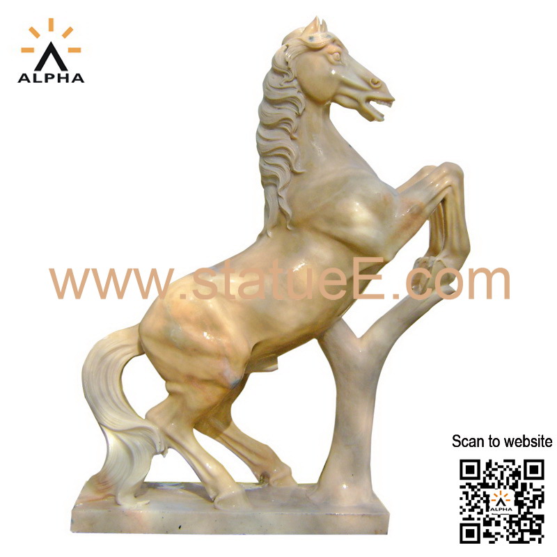 Marble horse statue